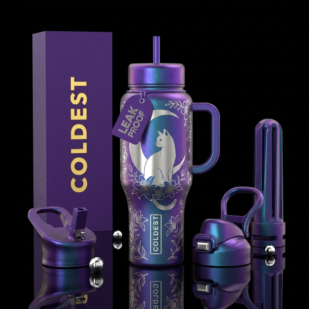 Cats In The Cradle water bottle design