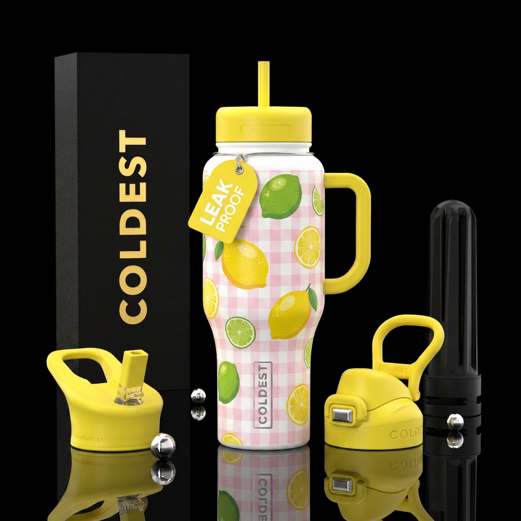 Lemon Lime Summertime water bottle design