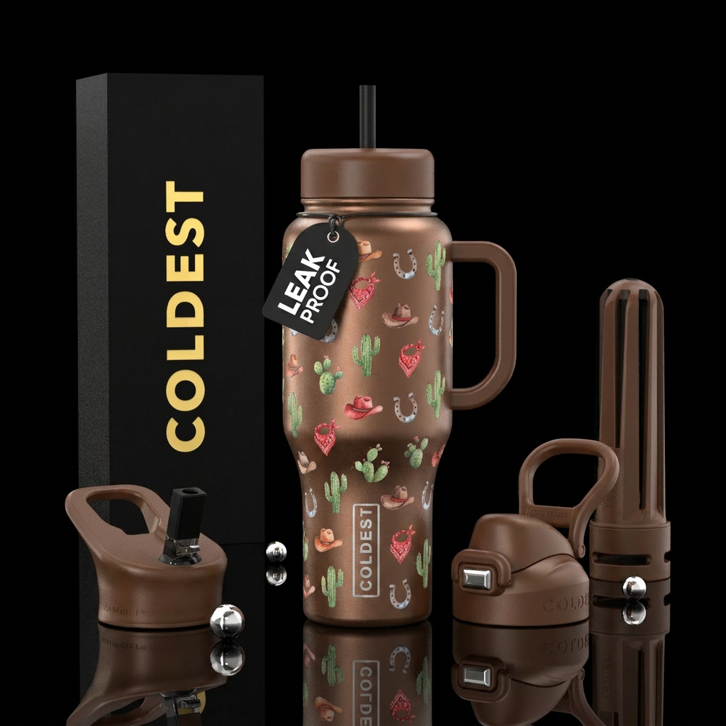 Copper Cowboy water bottle design