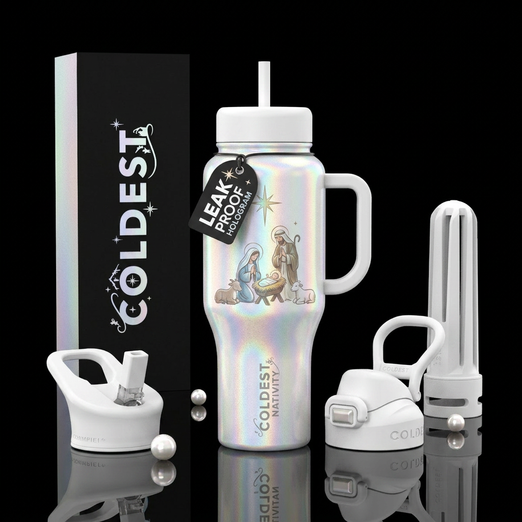 The First Noel water bottle design