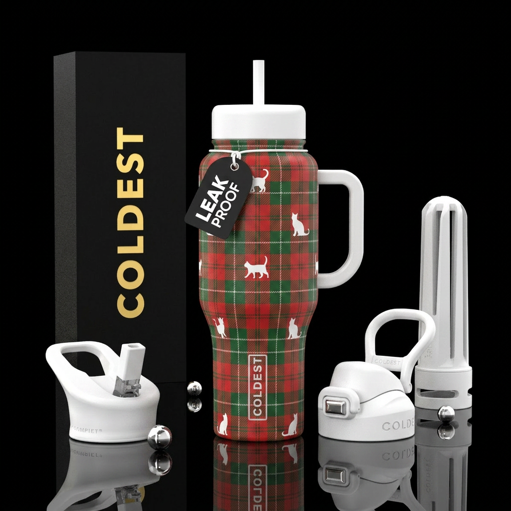 The Purrfect Gift water bottle design