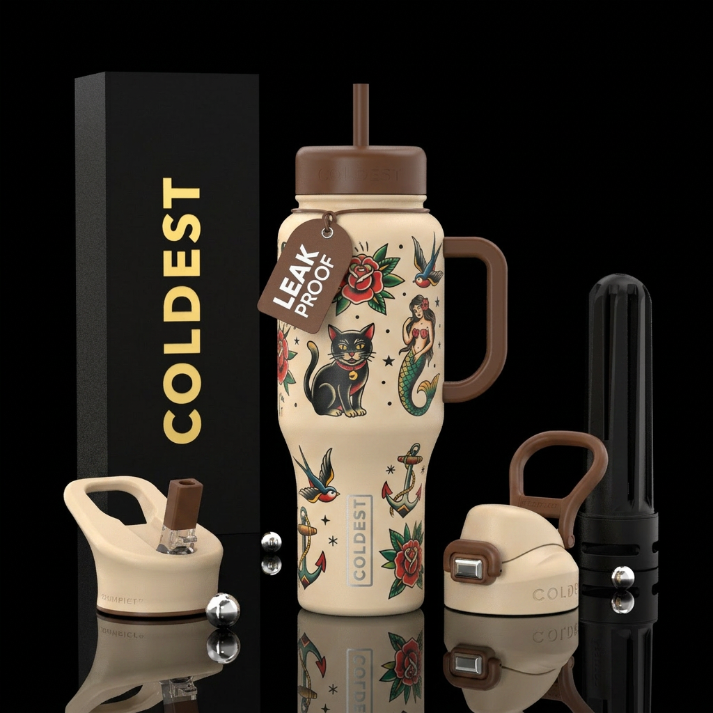 American Traditional water bottle design