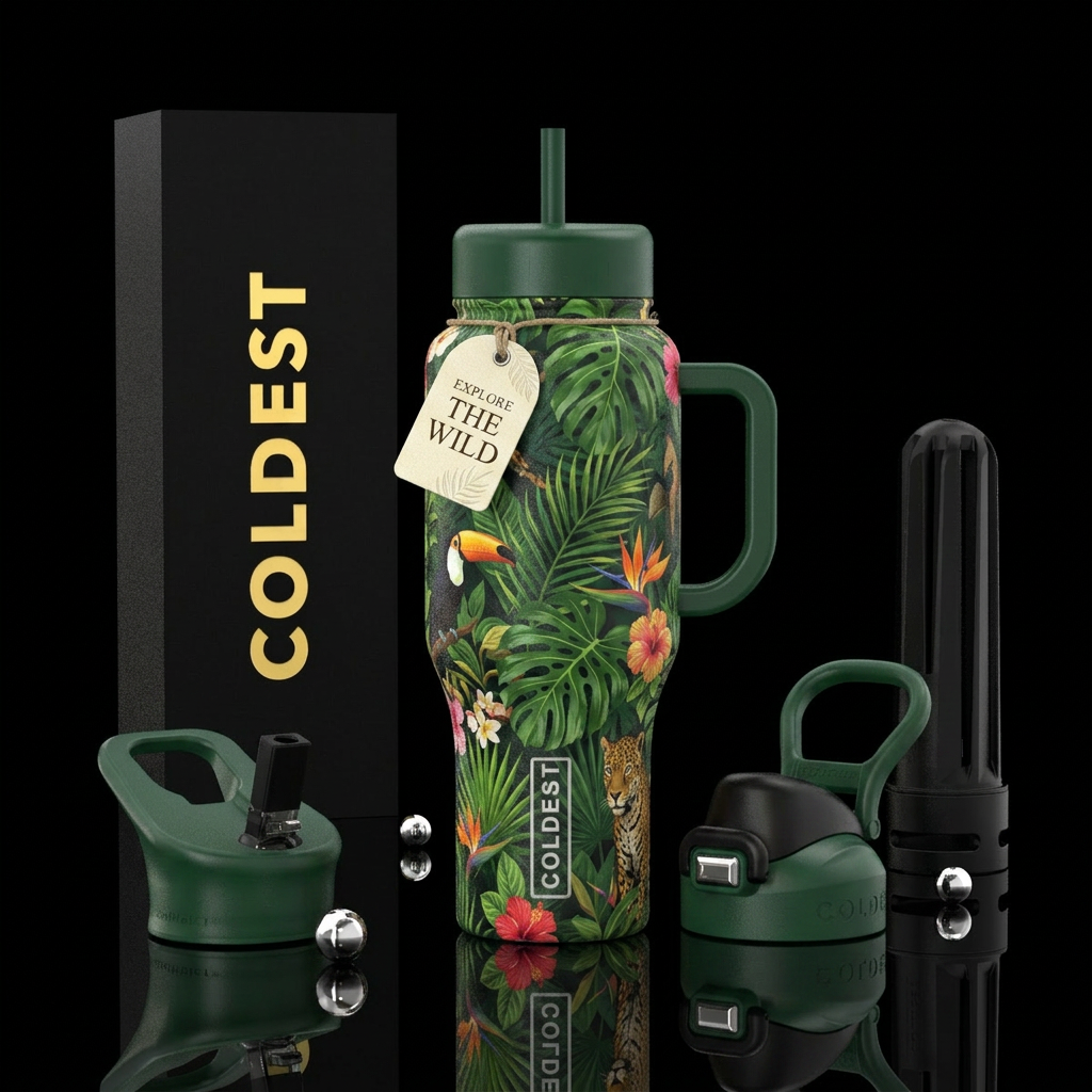 Jungle water bottle design