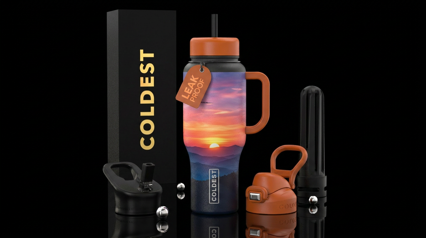 Sunset water bottle design