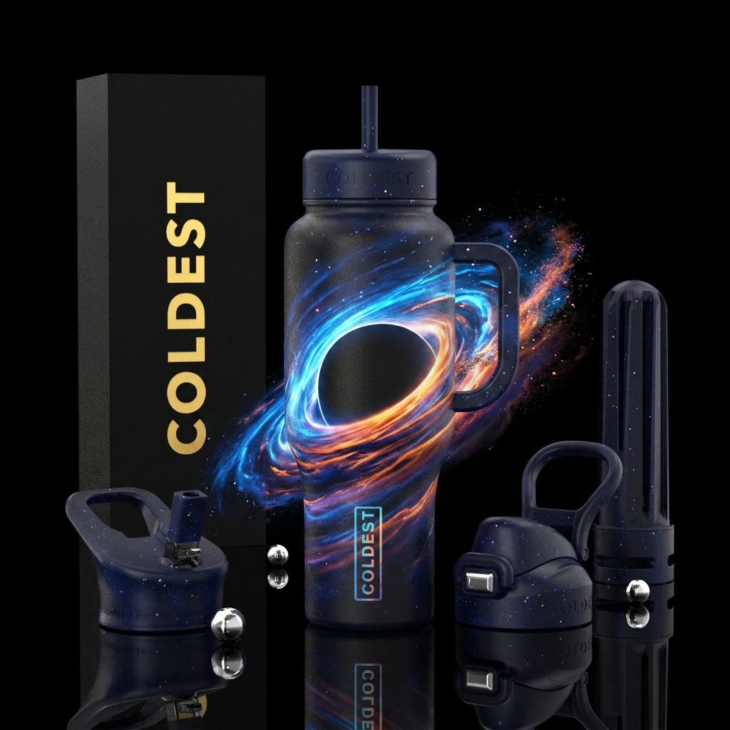 Black hole water bottle design