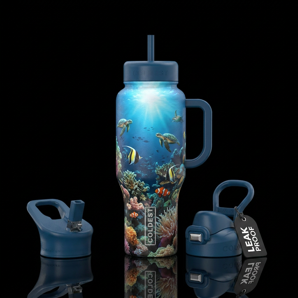 Under the sea water bottle design