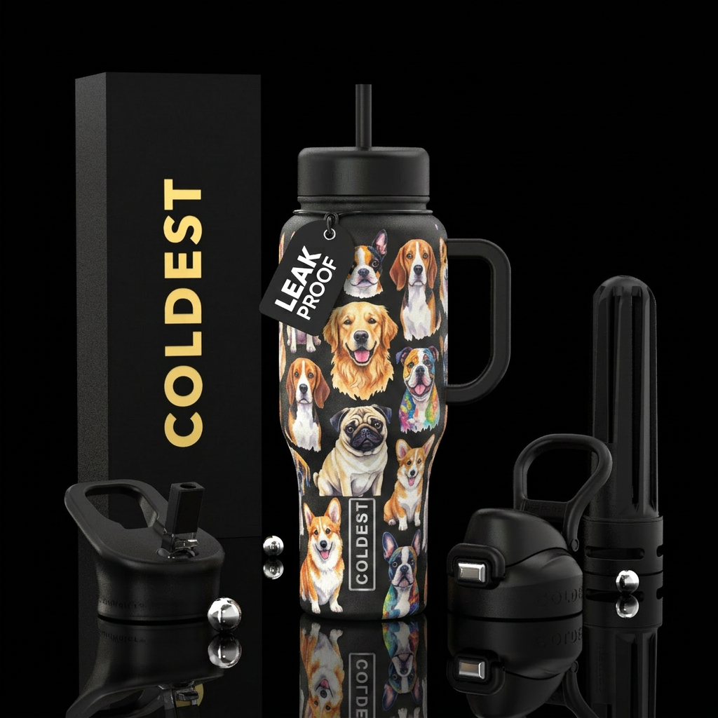 Dogs water bottle design