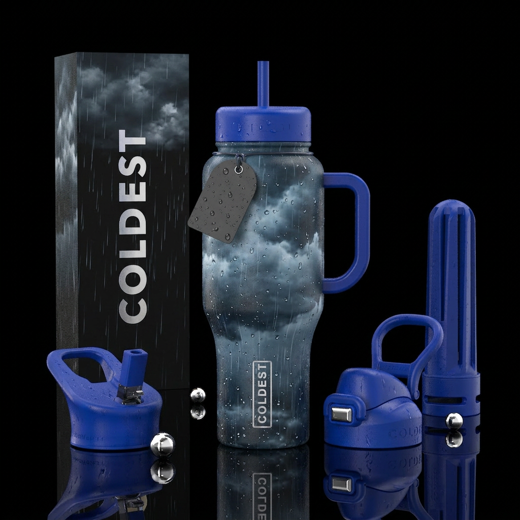 Rainstorm water bottle design