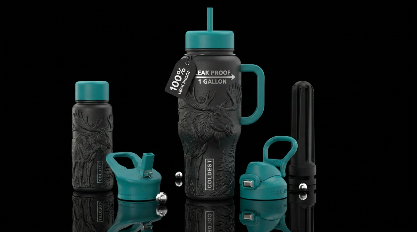 Alaskan moose water bottle design