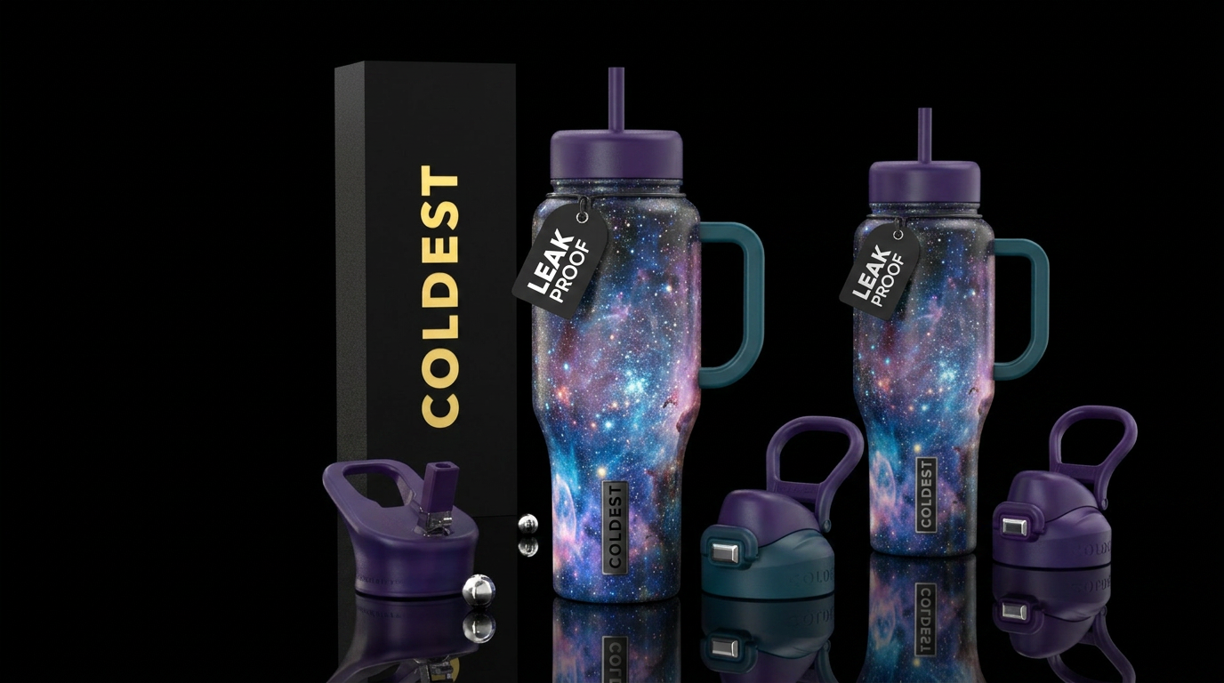 Stars, Milky way water bottle design