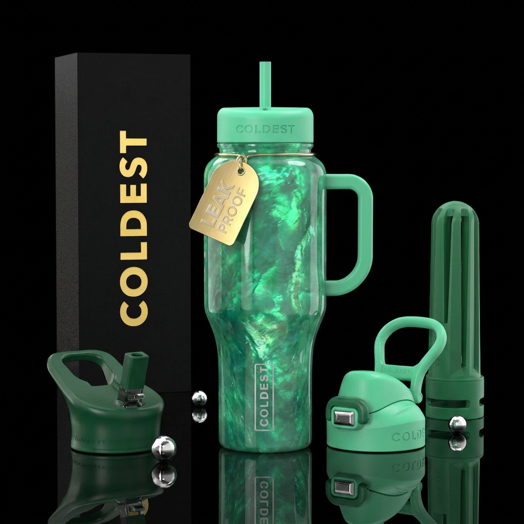 Green Opal water bottle design