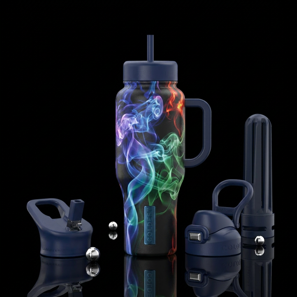 Smoke on the water water bottle design