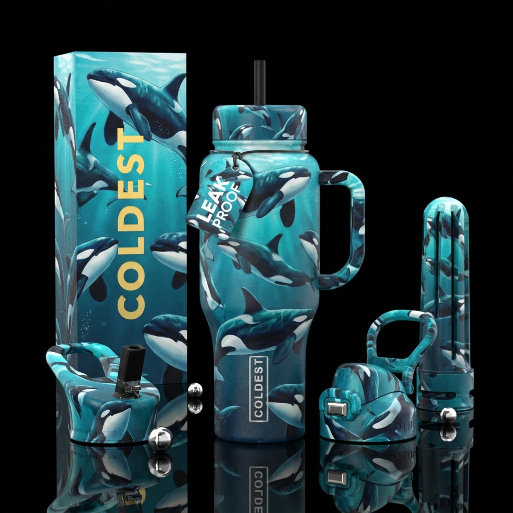 Orcas water bottle design