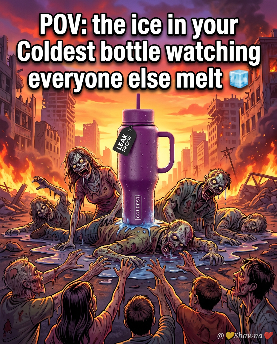 A bottle surviving the zombie apocalypse water bottle design