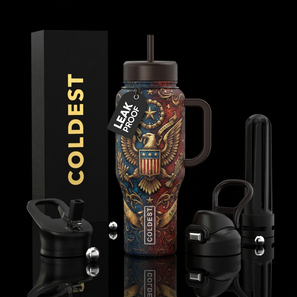 250 years of independence America textured water bottle design