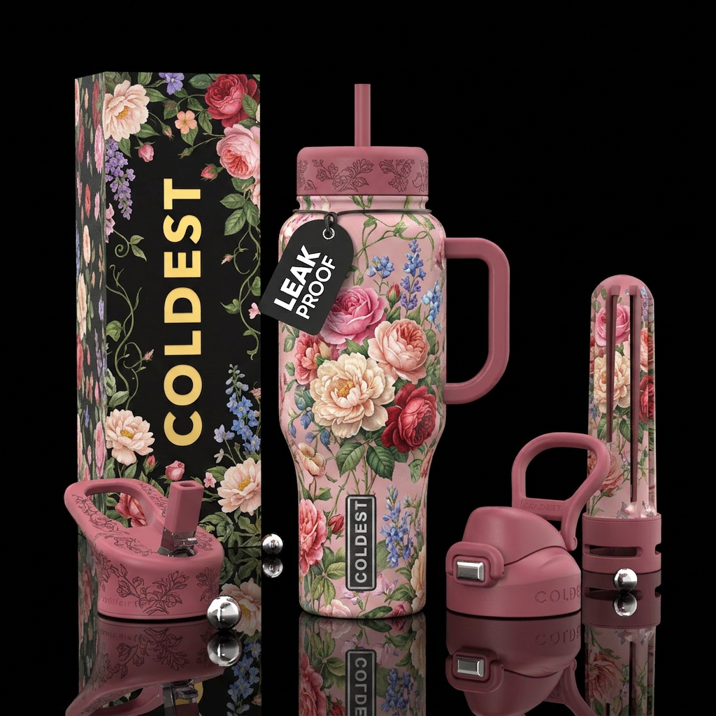 Romantic Garden water bottle design