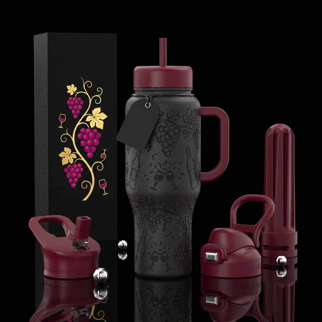 Wine and fun water bottle design