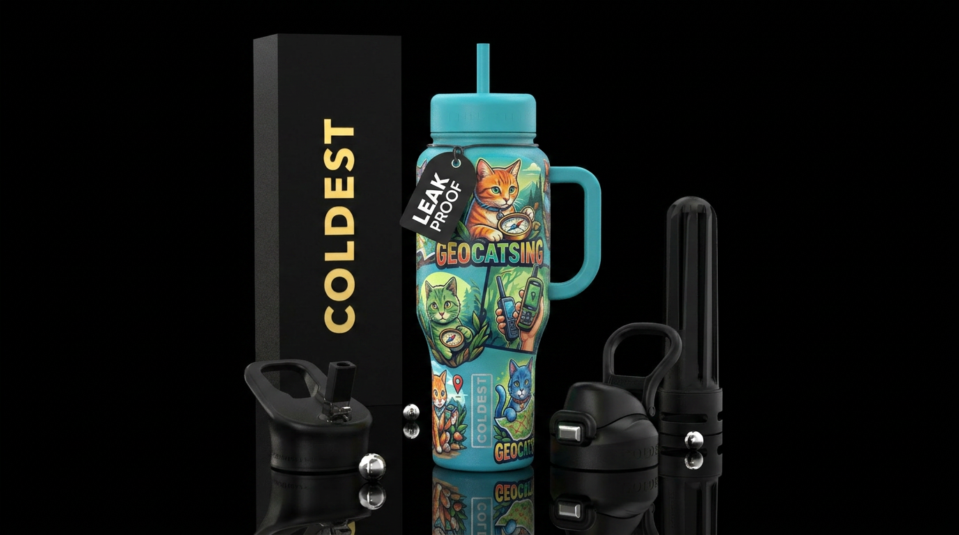 Geocatsing water bottle design