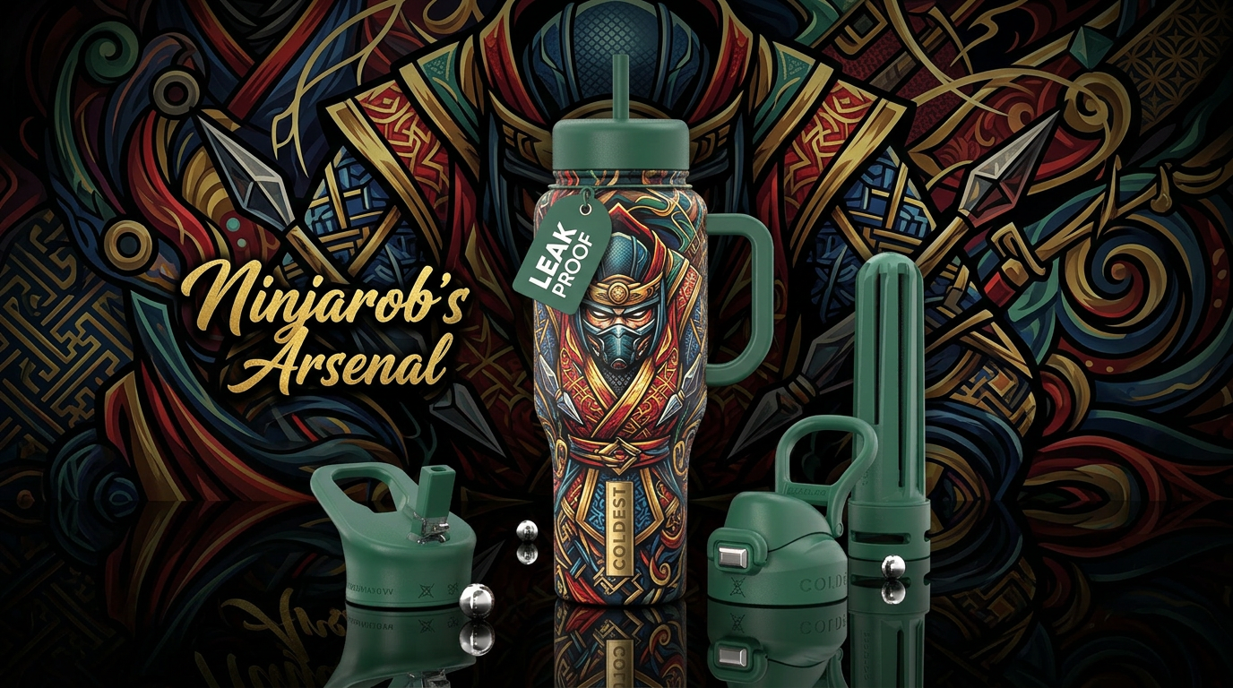Ninjarob water bottle design