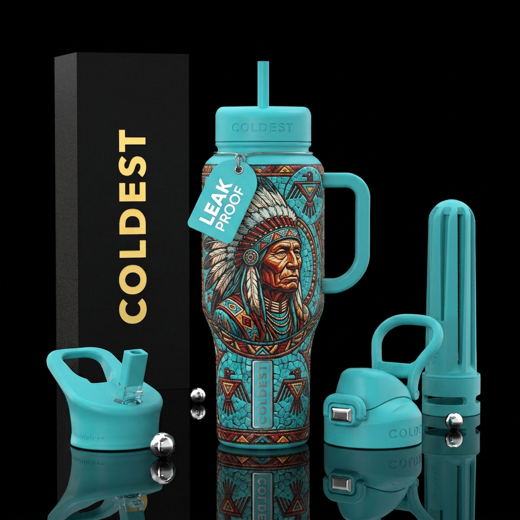 Native American, heritage heritage culture,head dr... water bottle design