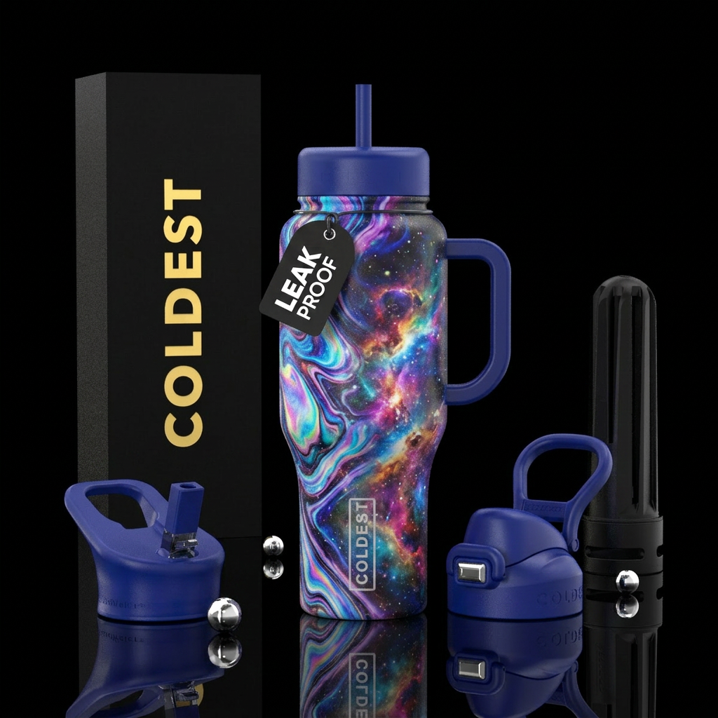 Marble, Luna, explosion water bottle design