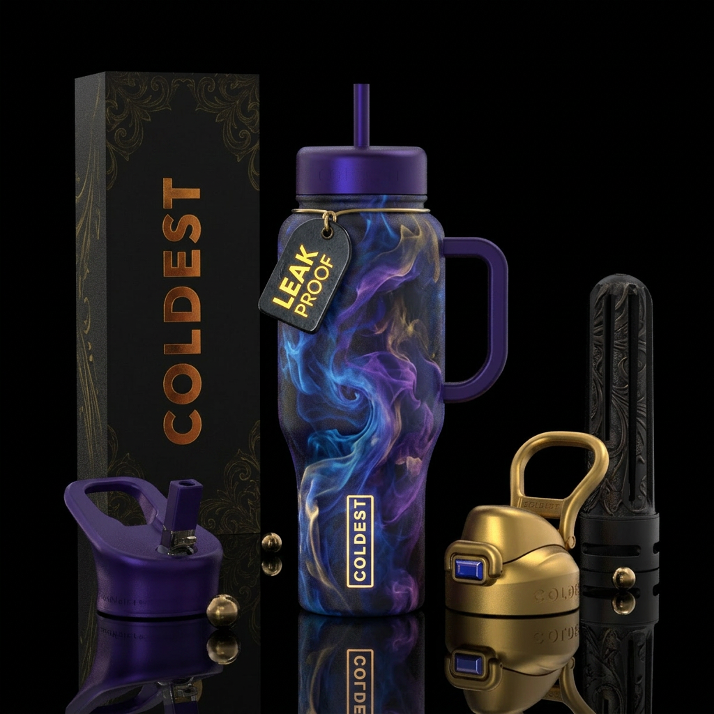 darkness, smoke, mythical, magic water bottle design