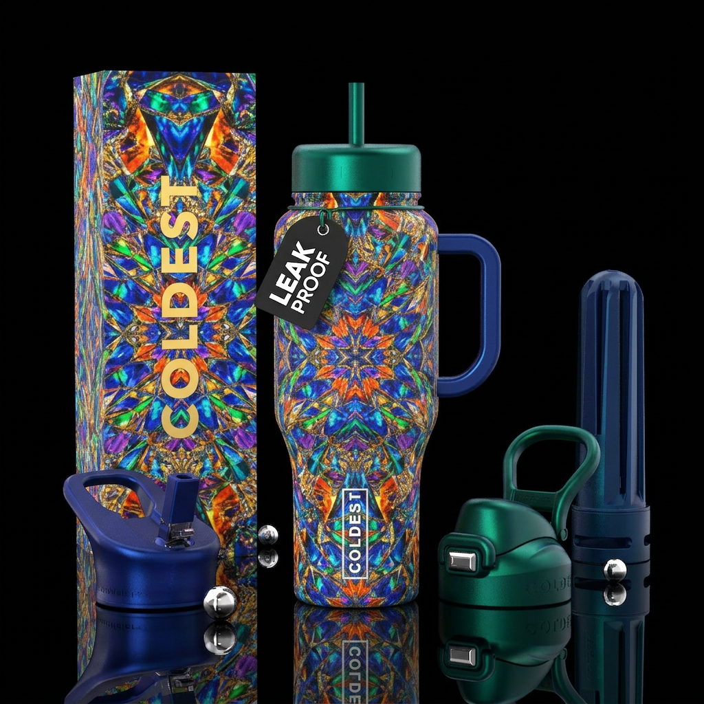 kaleidoscope water bottle design