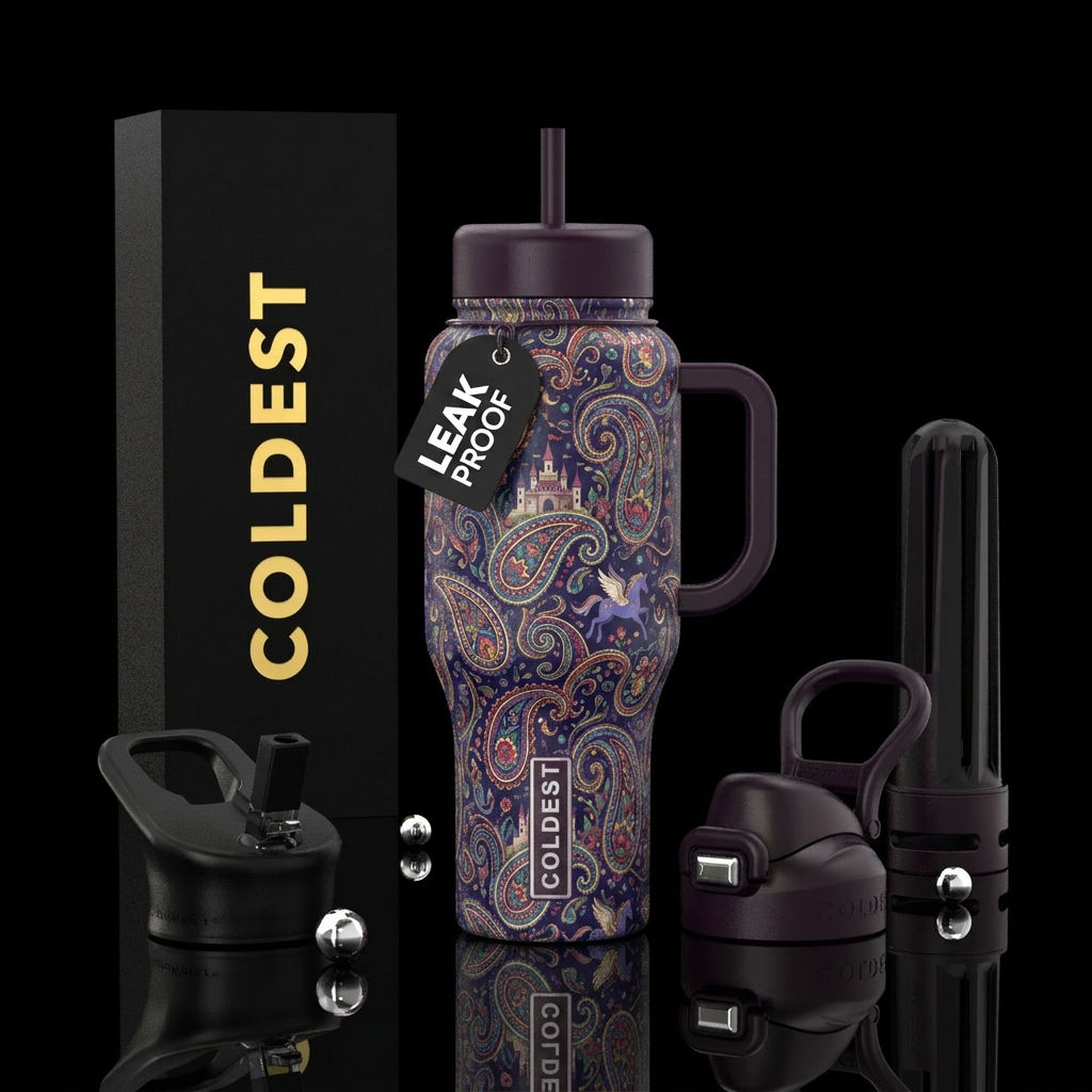fairy tale, paisley water bottle design