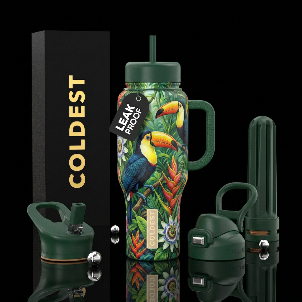 harmonious, toucan, toucan water bottle design