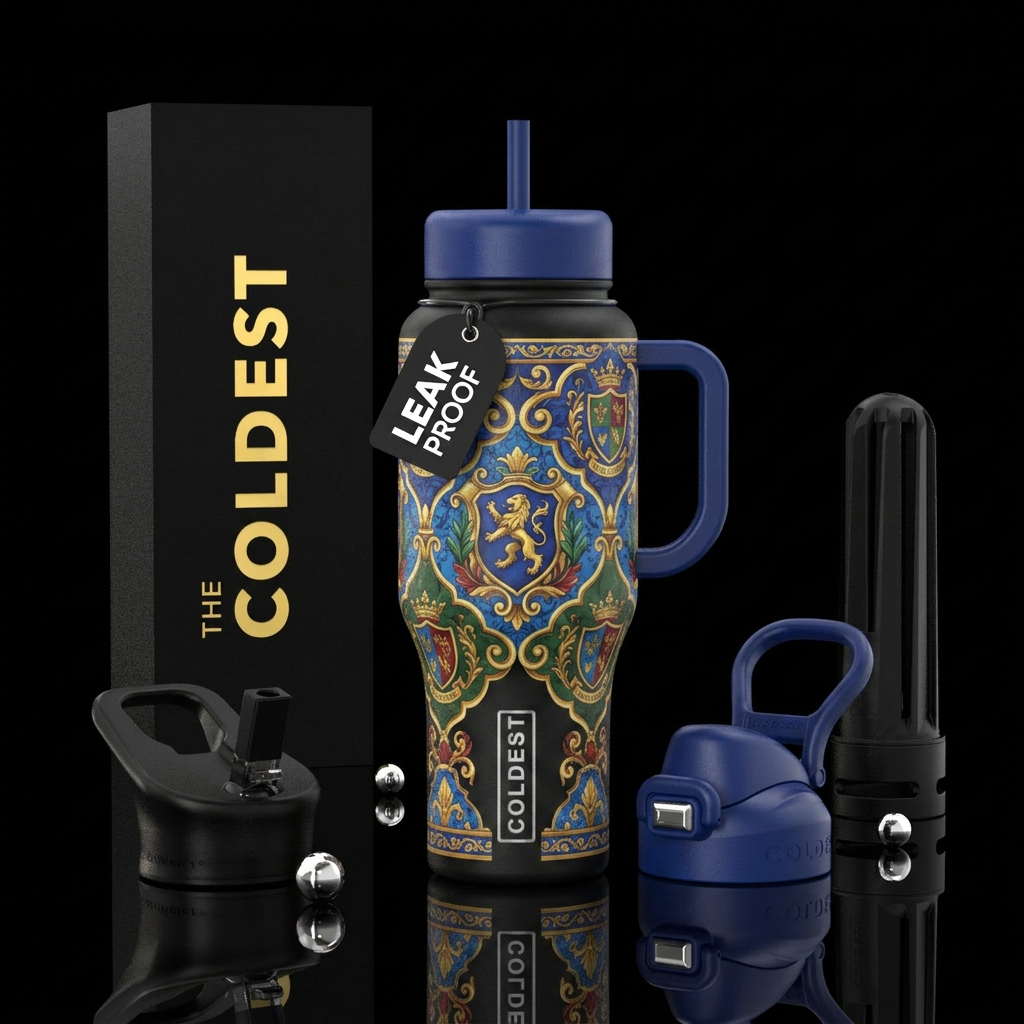 european, luxurious water bottle design