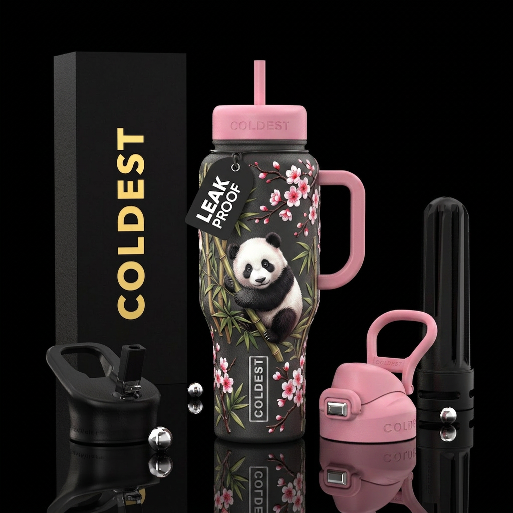 Baby Panda water bottle design