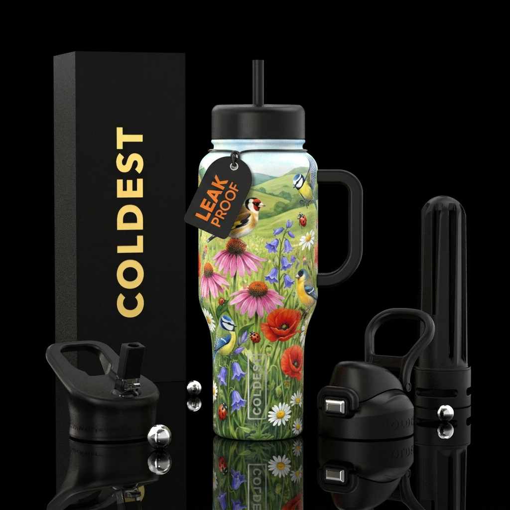 Wildflowers water bottle design