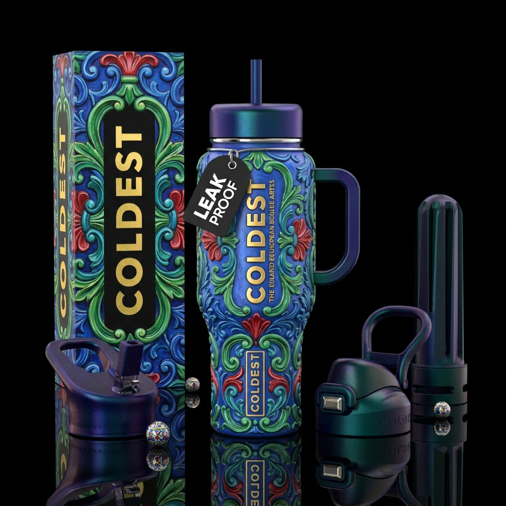 european, sculpted water bottle design