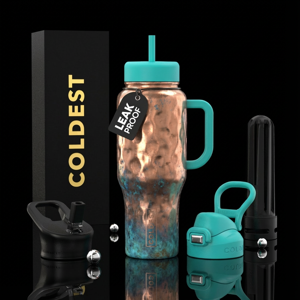 Copper patina V3 water bottle design