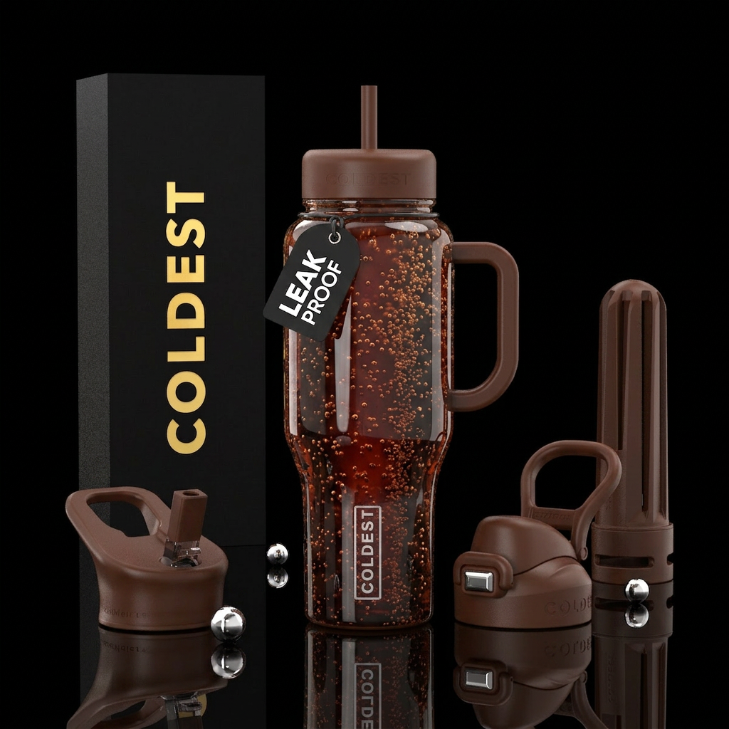 Cola brown with carbonation water bottle design