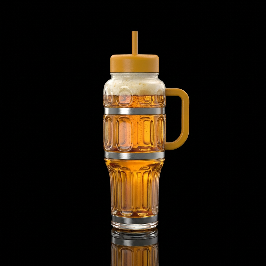 Beer stein water bottle design