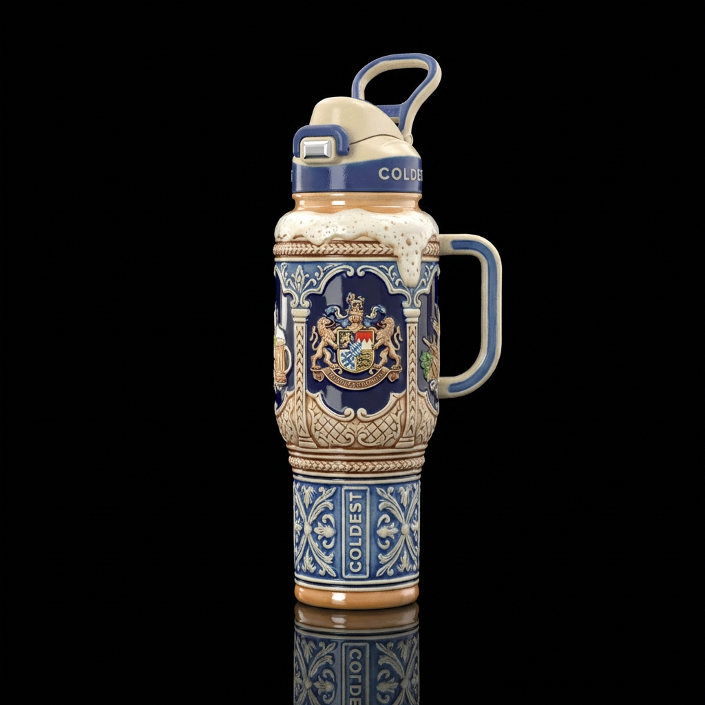Beer stein water bottle design