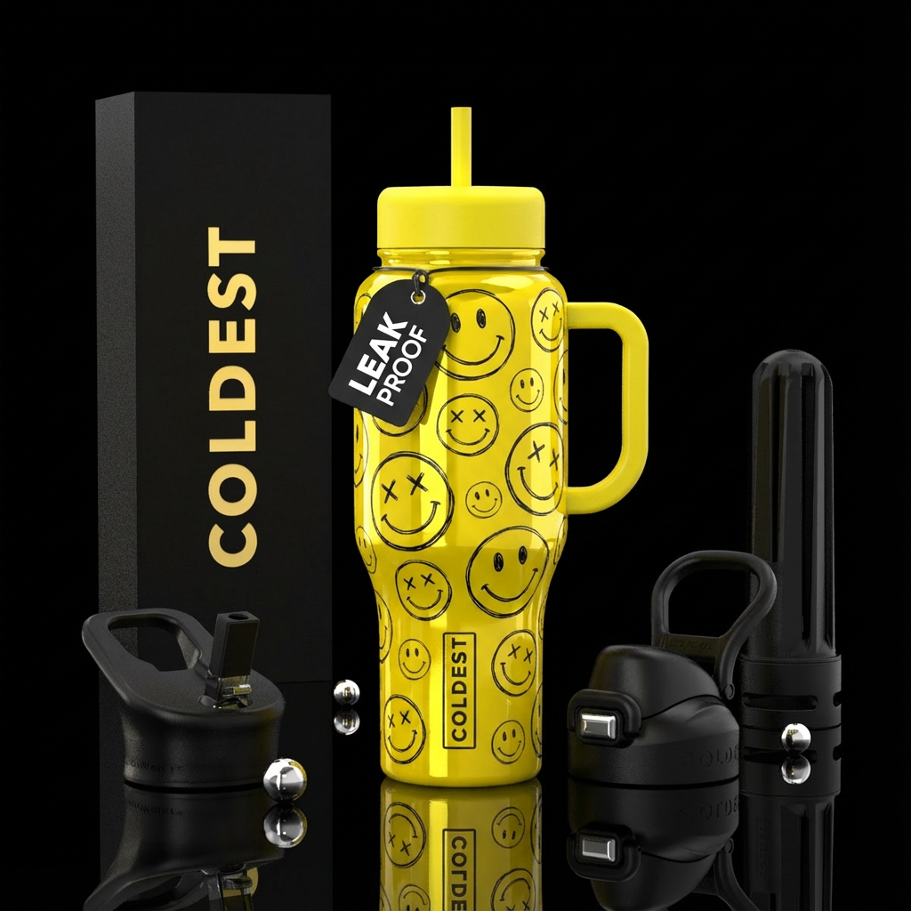 All smiles water bottle design