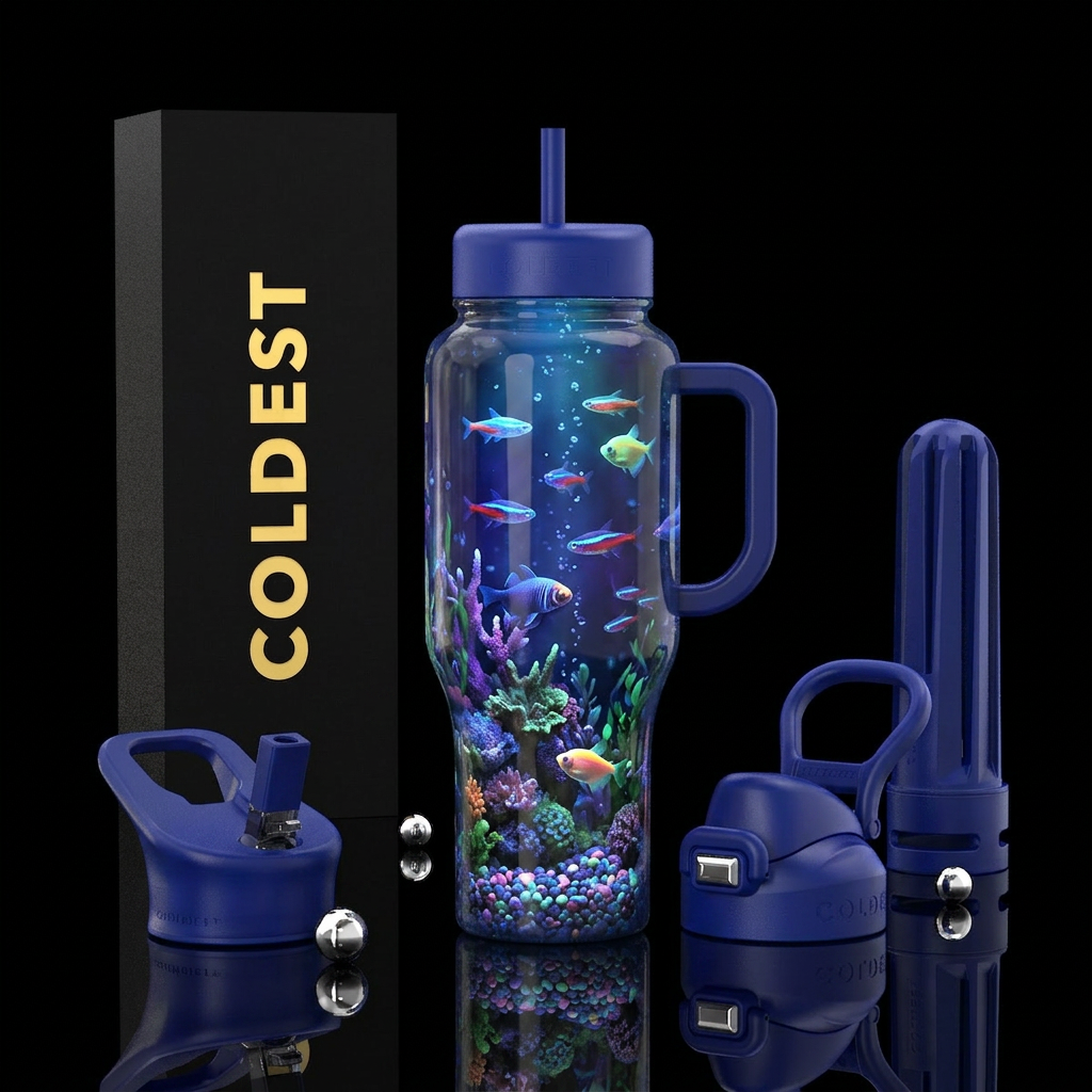 Glowie Fish tank water bottle design
