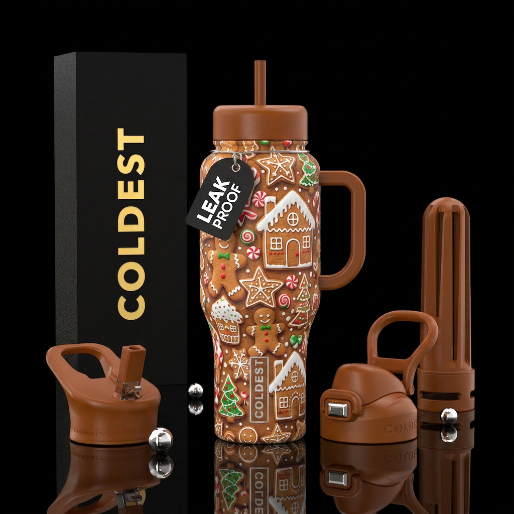 Gingerbread water bottle design