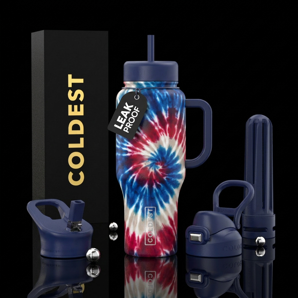 4th of July drop vibrant imbued grand unique unise... water bottle design