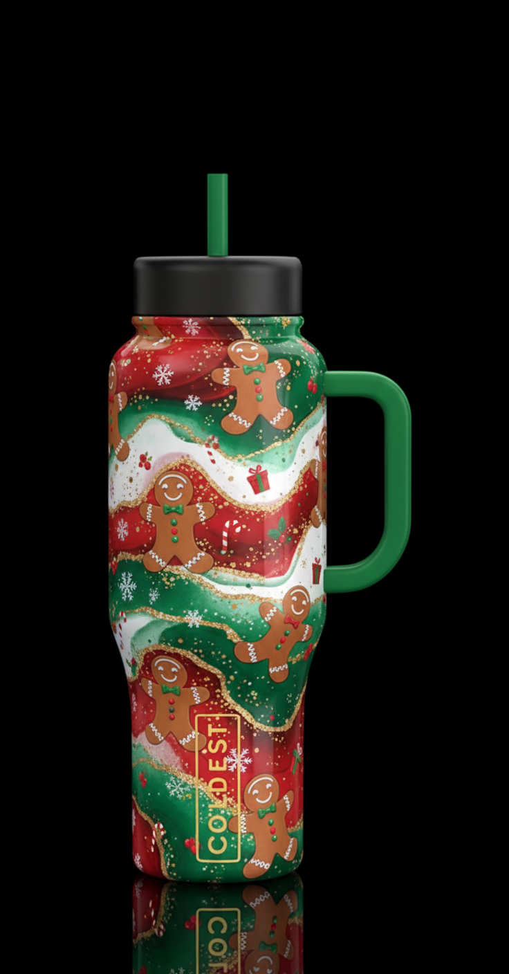 Create a coldest bottle with Christmas in minded w... water bottle design