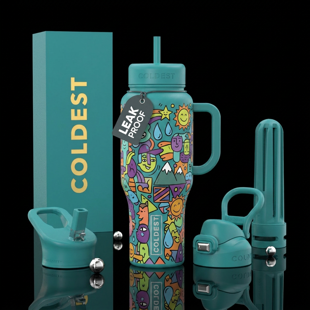 cartoon water bottle design