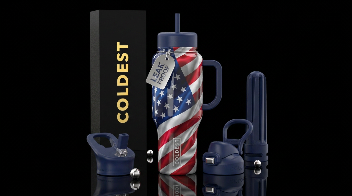 Patriotic water bottle design
