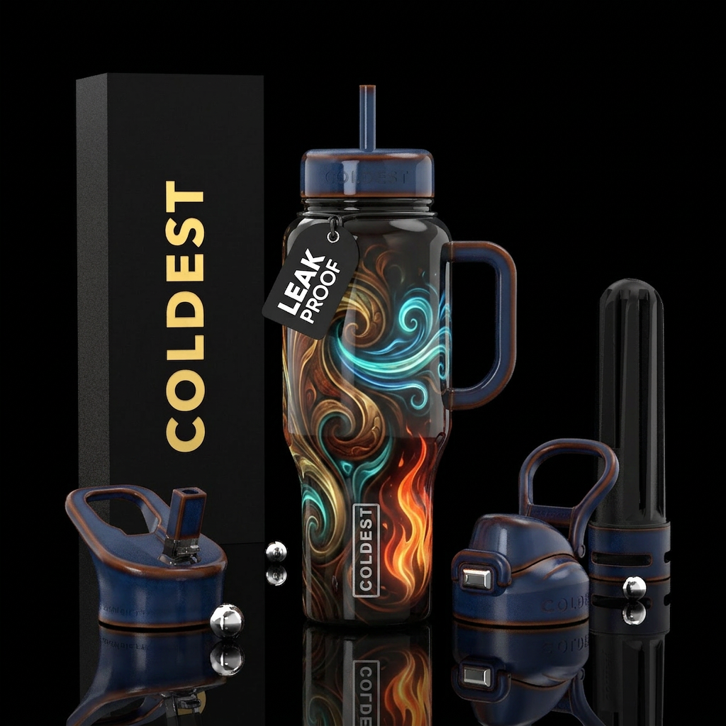 Earth wind & Fire glowie water bottle design