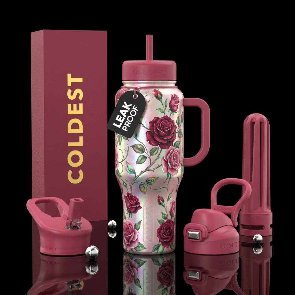 Rose Garden glowie water bottle design