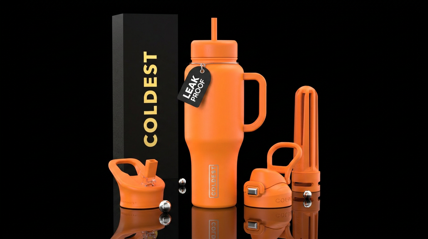 Glowie orange water bottle design