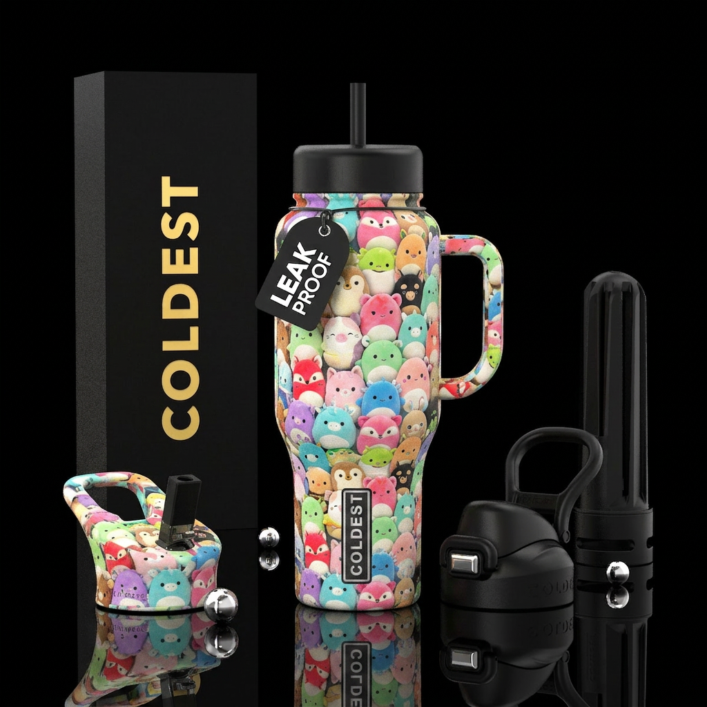 Colrfulmini squish mellows water bottle design