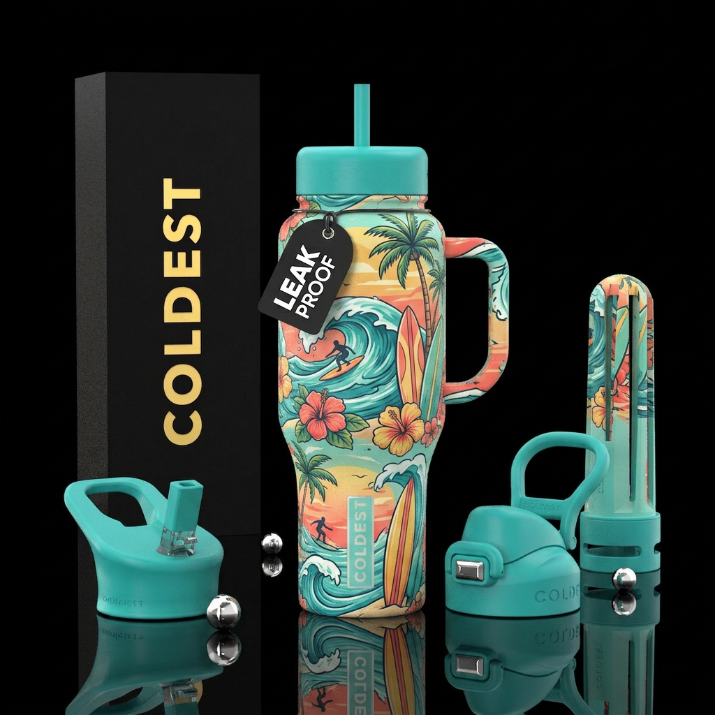 Surf bo water bottle design