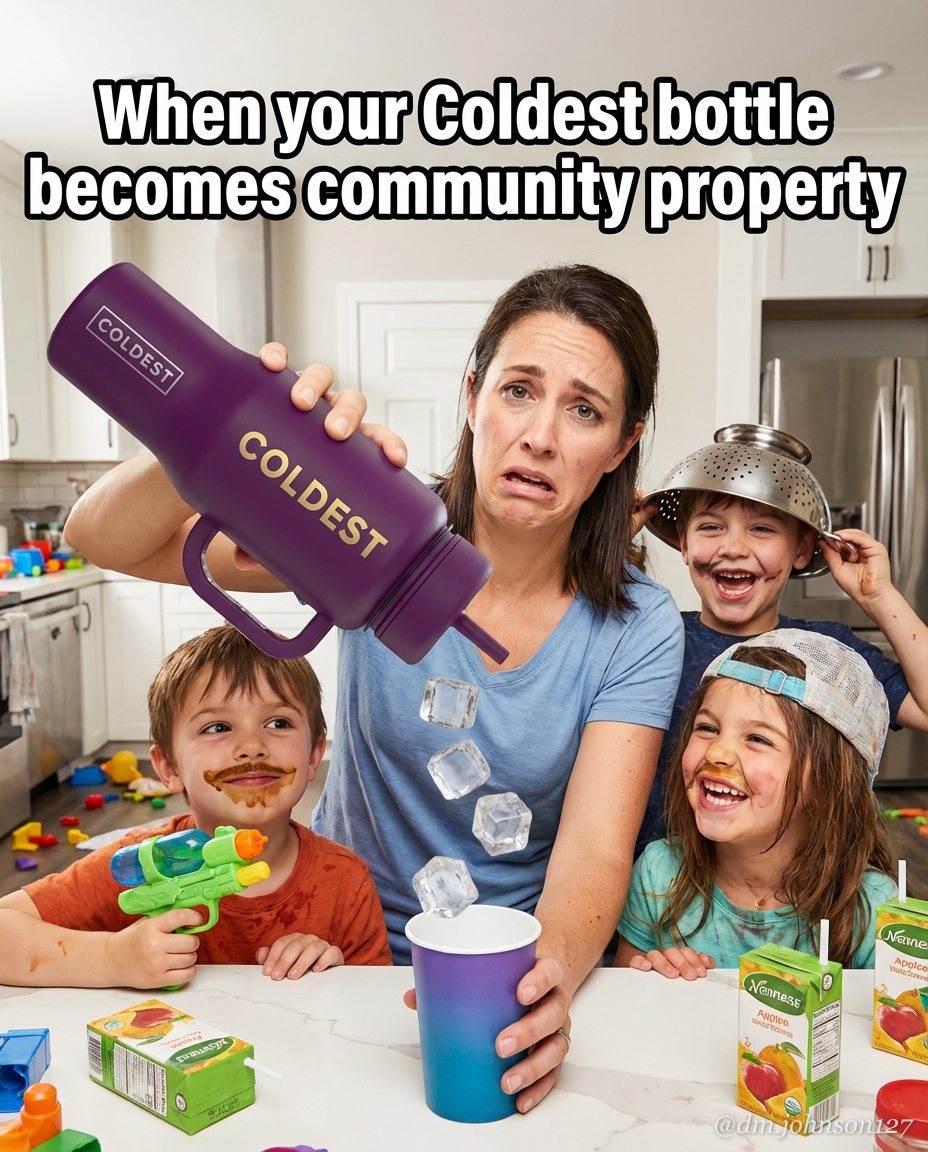 4 Kids drink all your water. you are left with onl... water bottle design